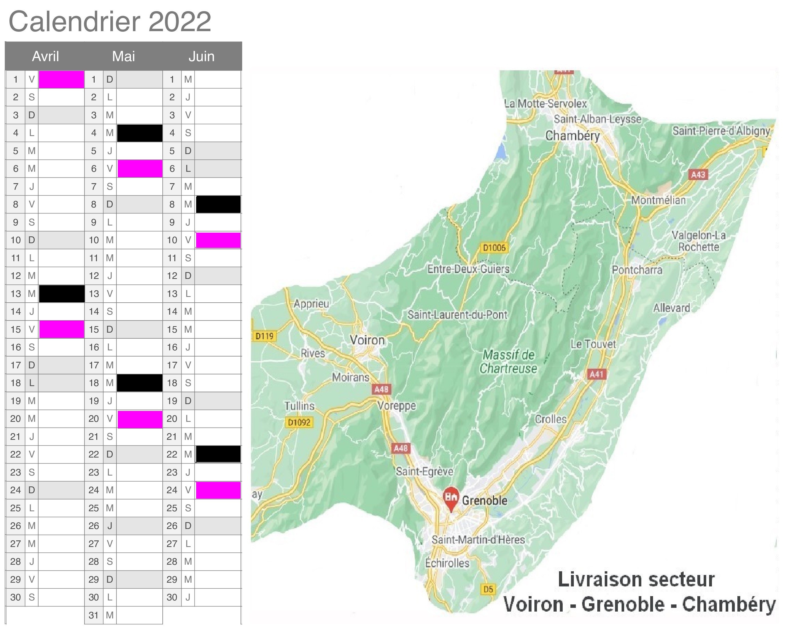 Secteur Voiron-Grenoble-Chambéry
